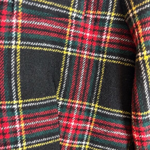 SOLD J. Crew Stewart Tartan Plaid Black Red Wool Blend Blazer Jacket - Picture 10 of 13